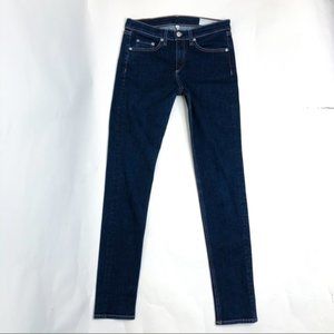 EUC Rag & Bone High Rise Skinny Jeans. Dark wash
